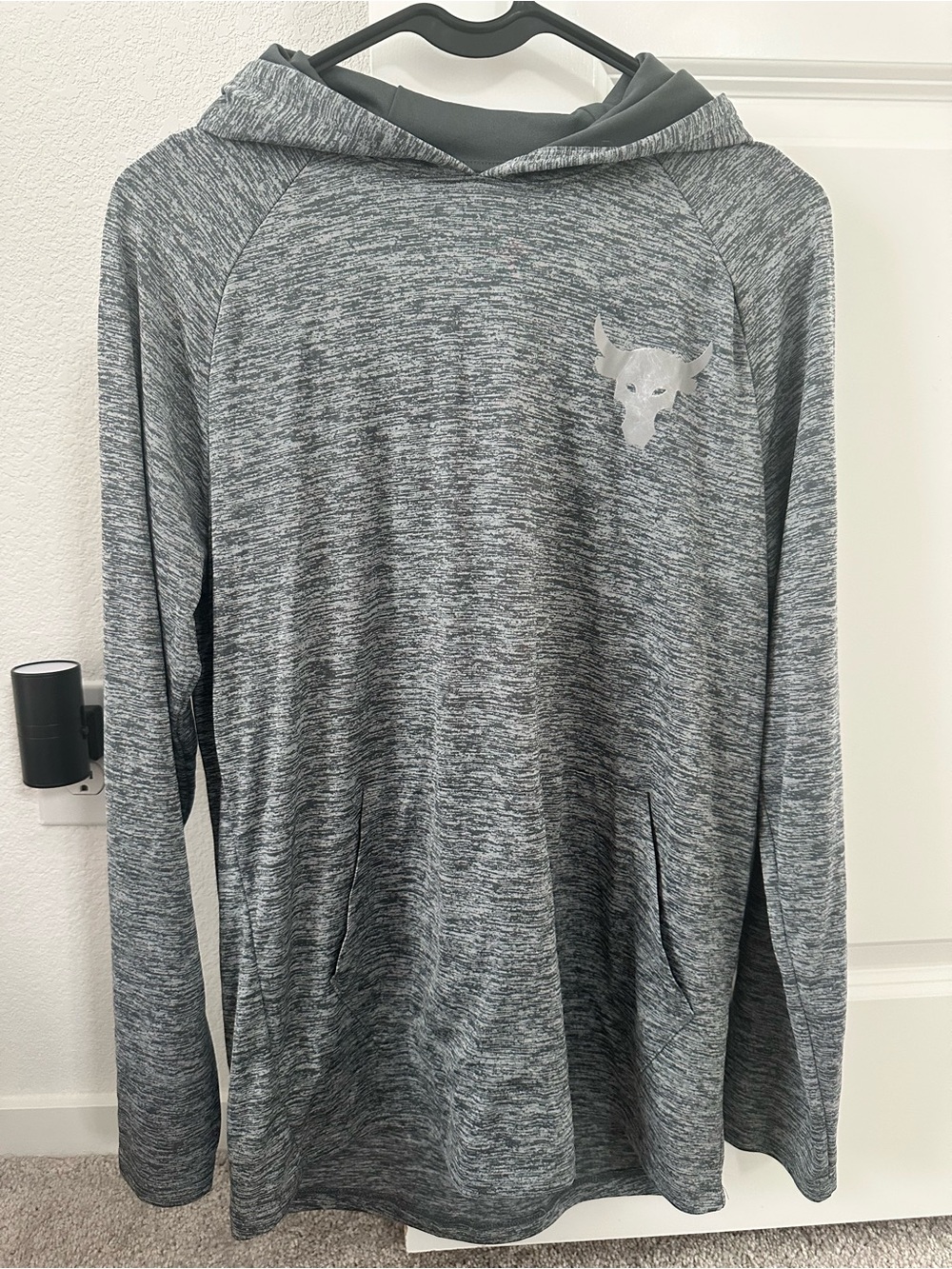 Under Armour Gray Marled Hooded Performance Pullover